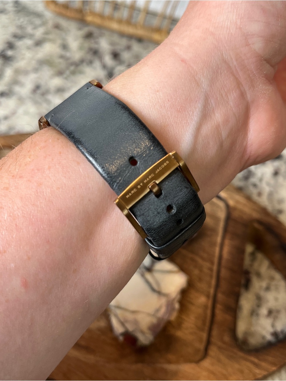 Marc Jacobs Rose Gold-Tone Watch with Black Leather Strap - Picture 9 of 9